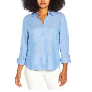 ORVIS NWT light blue linen shirt XL